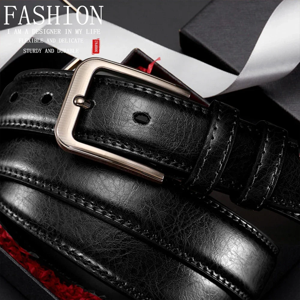 Männer Echtes Leder Für männer Hohe Qualität Schnalle Jeans Rindsleder Casual Gürtel Business Cowboy Bund Männlichen Mode Designer – Detail 6