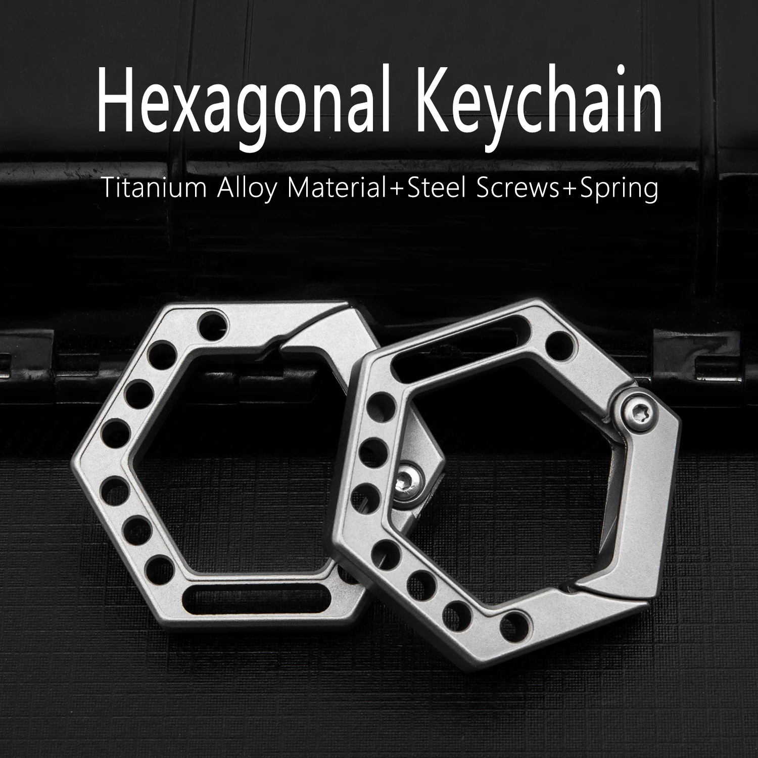 Titanium Alloy Porous Keychain Multi Key Storage Outdoor Accessory Key Pendant Portable EDC Tools