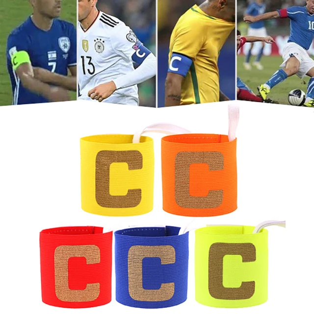 YFaith 10 Fascie Da Capitano Calcio Regolabili - Rosse E Blu Con Toppe Adesive - Foto 6