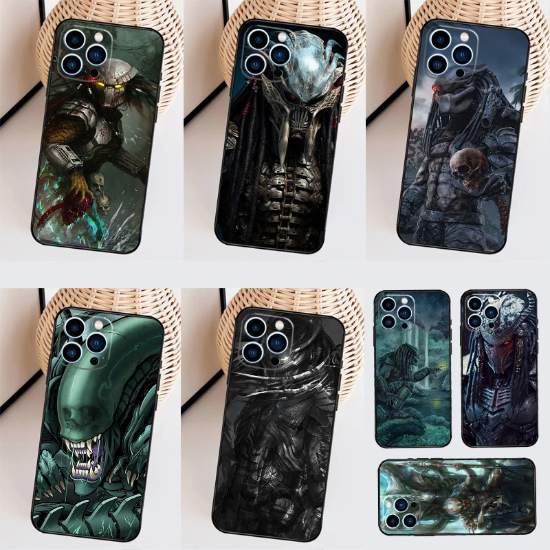 Custodia Alien Vs Predator Per Iphone 11 12 13 14 15 Pro Max Mini X Xs Max Xr Se 2022 2020 7 8 Plus Cover Coque