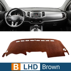 Car Dashboard Sun Shade Cover Non - Slip Mat Interior Accessory (B Brown LHD)