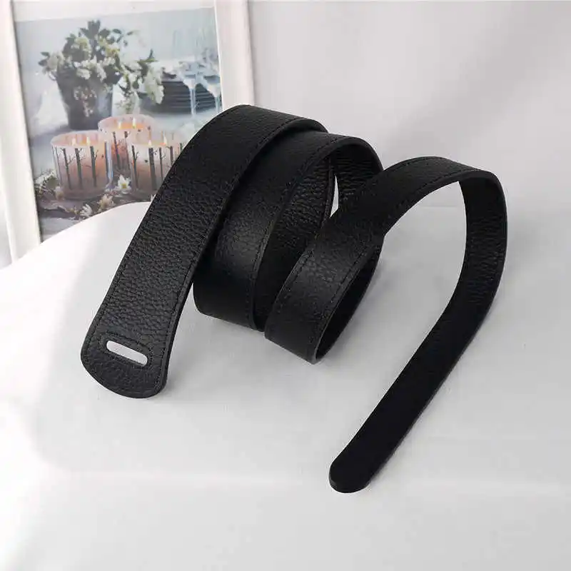 Women's wide version of the new Korean 1pcstro student dress coat with waist-cinching decorative leather belt Fashion waist belt