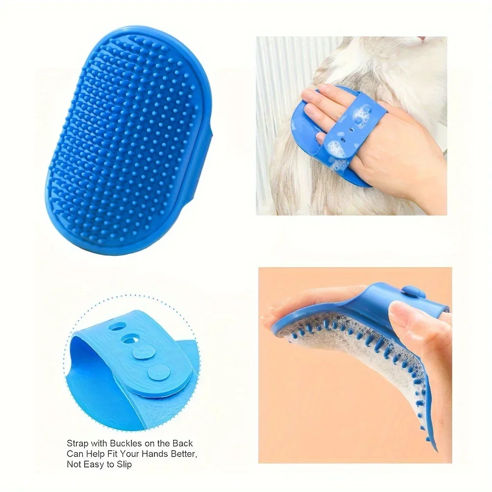 9-piece Cat and Dog Brush Beauty Set, Pet Self-cleaning Brush with Pet Nail Clippers and Files, Flea Dog Comb, Shower