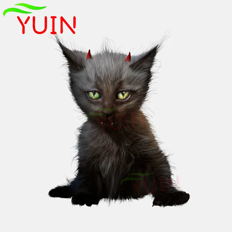 

YUIN Halloween Vampire Black Cat Car Sticker Motorcycle Auto Accessories Fashion PVC Bumper Decoration Waterproof Decal 15*14cm