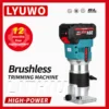 LYUWO Brushless Lithium Battery Trimming Machine Multi functional Woodworking Slotting Machine Trimming Machine Woodworking Tool 1