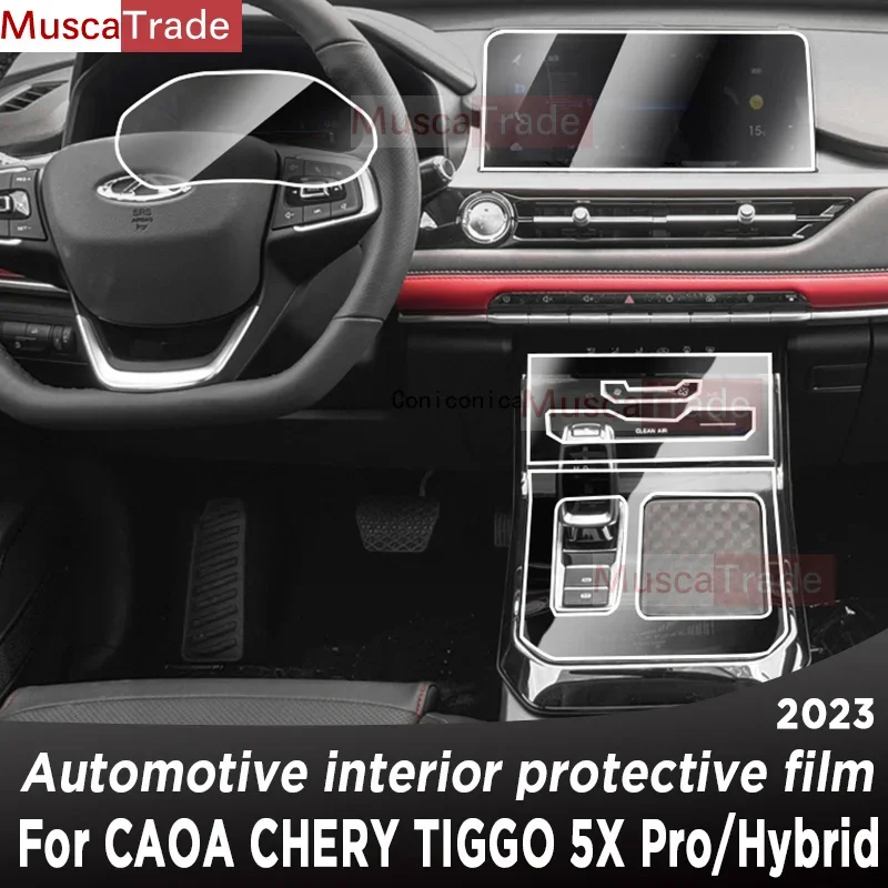 

For Chery TIGGO 5X Pro Hybrid 2023 Panel Gearbox layar navigasi otomotif Interior TPU Film pelindung Anti-gores