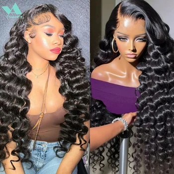 40 Inch Loose Deep Wave 13x6 Lace Front Wigs Human Hair Brazilian Loose Curly Wigs Human Hair 13x4 HD Lace Frontal Wig For Women