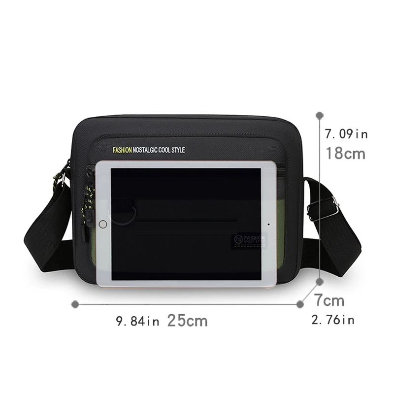 Men's messenger bag - adjustable shoulder strap - suitable for both office and leisure, making it an ideal gift for fathers and