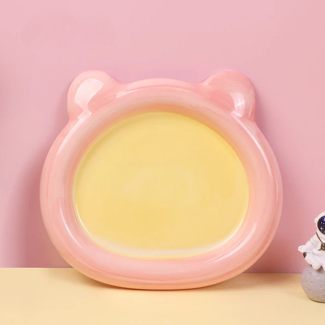 New Cat ceramic bowl cute weet cat food bowl large caliber anti knock home aesthetic decoration desktop ornament display plate 6