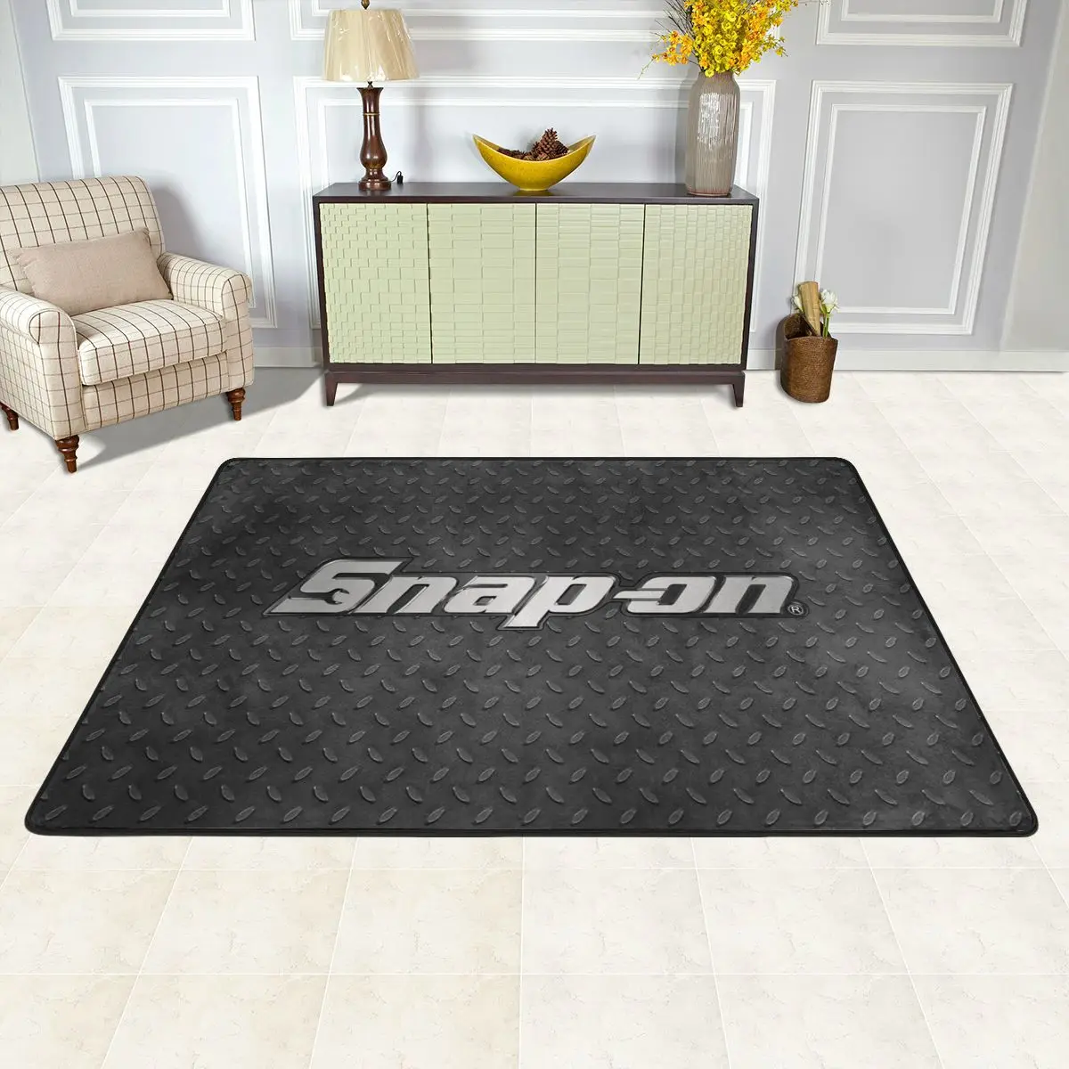 Vendita Calda Snap On Rug Soggiorno Home Mat Tappeto Tappeti Da Cucina Classic Hip Hop Metal Feeling Thick Warm Antiscivolo Skin-Friendly