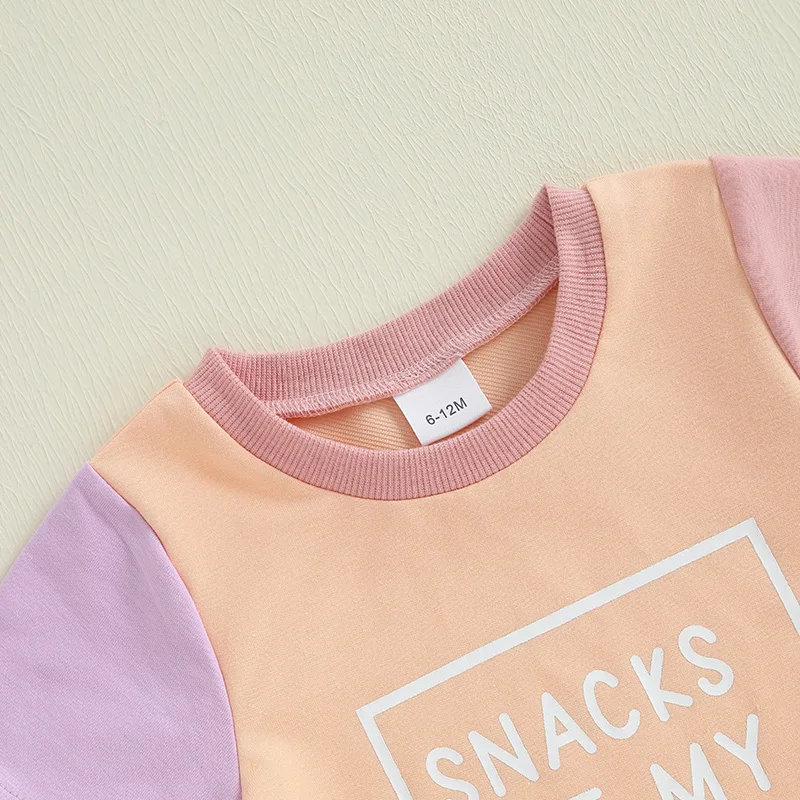 Adorable Baby Girl Summer Clothes Short Sleeve Round Neck Graphic Tee Colorful Flared Trousers 2 Piece Outfit Set 5