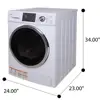 2-in-1 Front Loading Washer Dryer Combo 2.7 cu ft White Compact Efficient Programmable Quiet Cycle Clothes Cleaning Machine 4