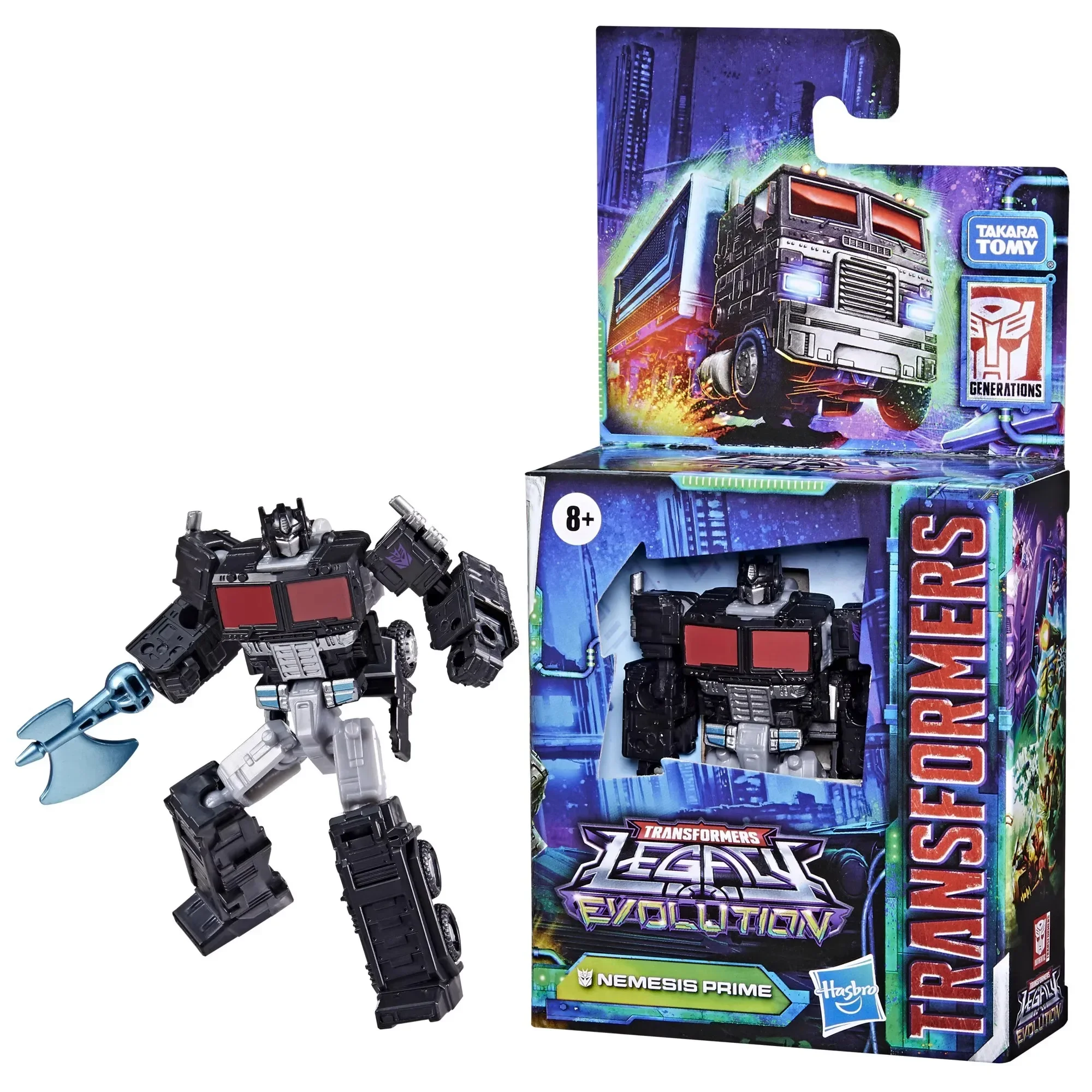 재고 있음 Hasbro Transformers 레거시 코어 레벨 Optimus Prime Megatron 핫 로드 사운드 웨이브 충격파 미사 철 슬래그 액션 피규어