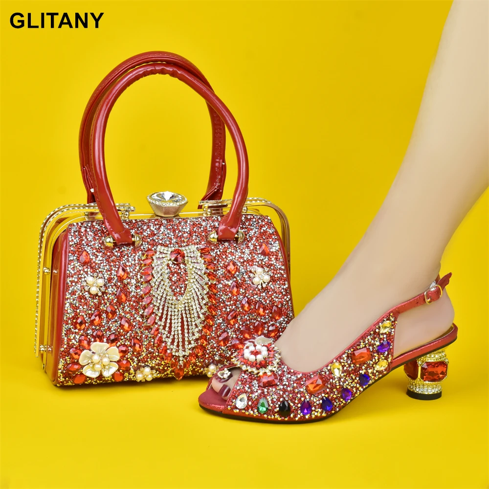 New Arrival African Shoes And Matching Bags Italian Nigerian Party Shoe