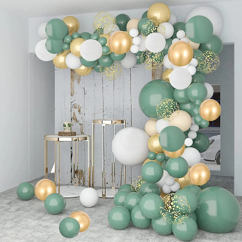 

Macaron Green Balloon Garland Arch Kit Wedding Jungle Safari Birthday Party Decorations Kids Baby Shower Ballon Decoration
