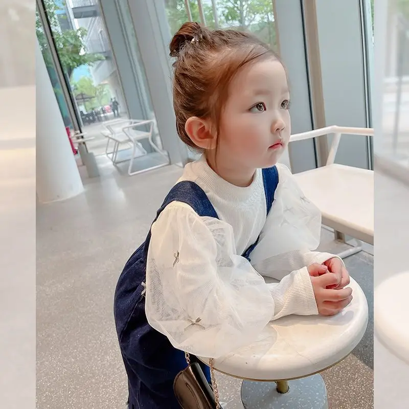Girls Denim Overalls Autumn Clothing Trousers Girls Fashion Kids Outfit Girls Baby Spring Clothes Wide Leg Pants children overalls pants kids outfits