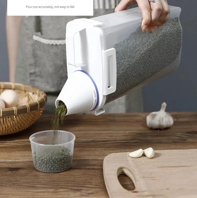 Transparent Storage Jar for Grains, Rice Bucket, Tea, Dried Fruits Storage Box, Kitchen Grain Bucket, Storage Jar, Sealed Jar