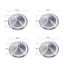 Stainless Steel Cup Lids Durable Dust-proof Silicone Mug Cover Drink Cup Lid Kitchen Fresh Keeping Cover Drinkware Glass Mug Lid