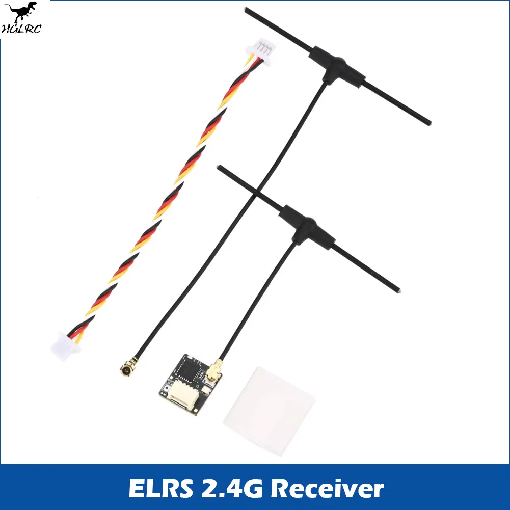 HGLRC ELRS 2.4G Receiver 500MHZ Refresh Rate ELRS 3.0 for RC Airplane FPV Long Range Drones DIY Parts - image 1 of 6