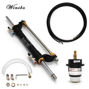 Winibo 선외기 유압 스티어링 시스템 ZA0301, 90HP, 보트, 헬름 펌프, 실린더 및 튜브 포함