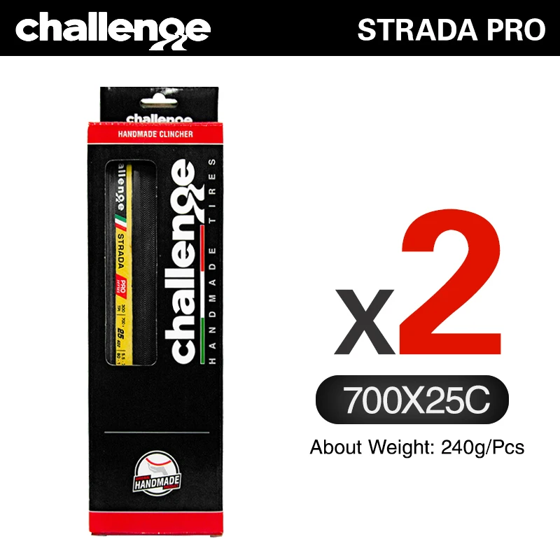 challenge strada 25c クリンチャー チャレンジ Strada プロ ロードバイク タイヤ 700X25C 防刃折りたたみ