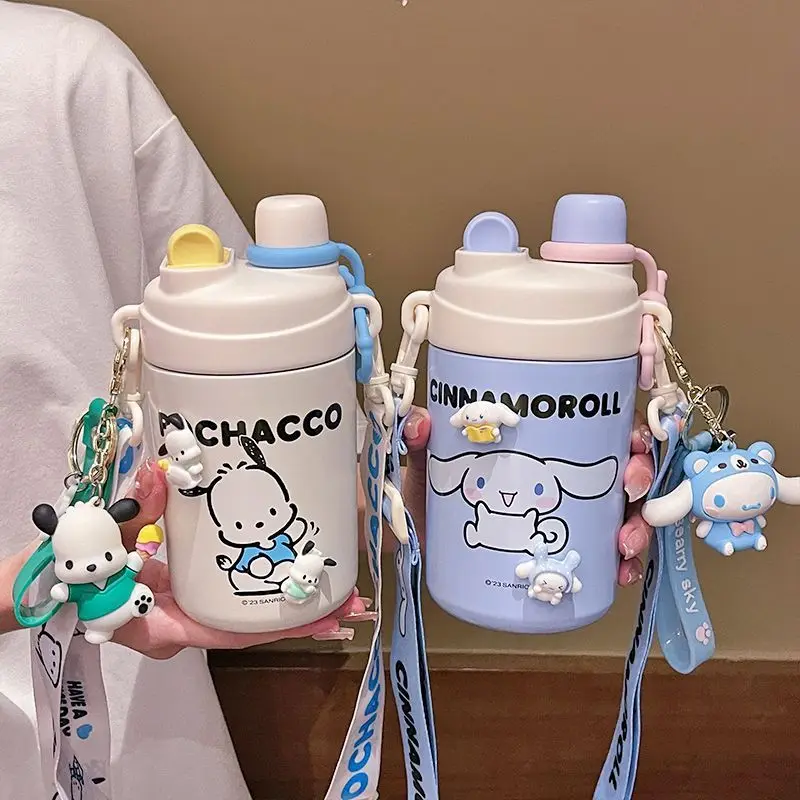 

Sanrio Cinnamoroll Kuromi My melody Pochacco thermos cup 316 stainless steel student kawaii water cup coffee double drinking cup