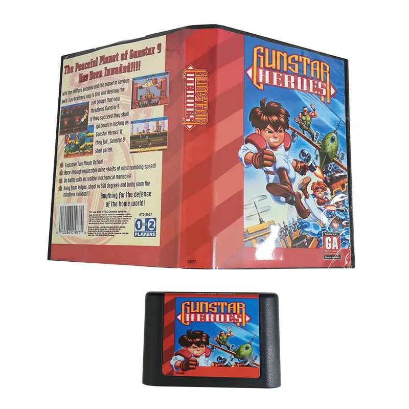 Gunstar Heroes Md Game Card Per Mega Drive Per Sega Genesis E Per Console Originale