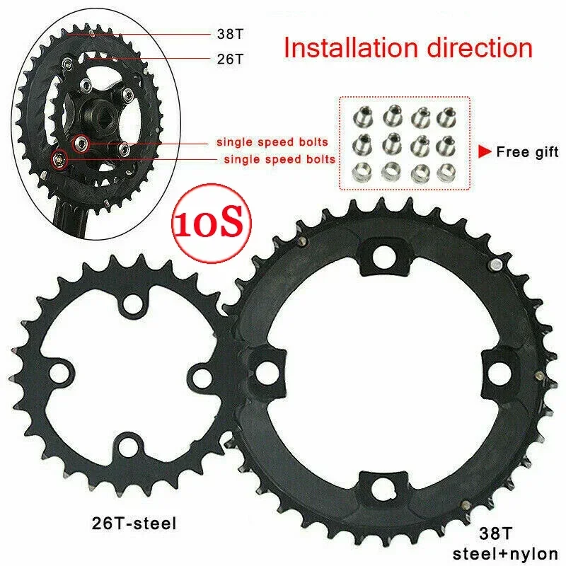 MTB Chainring 2*10S 3*10S 3*9S 22/24/32/38/42/44T Mountain Bike Chainwheel 9speed 10speed Bike Plate