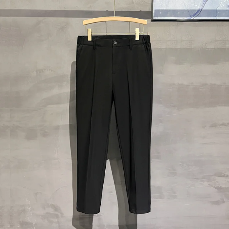 2024 Autumn/Winter Suit Men's Slim Fit Business Dress Casual Small Feet Luxury Feel Versatile Fashion Drop Feel Pants