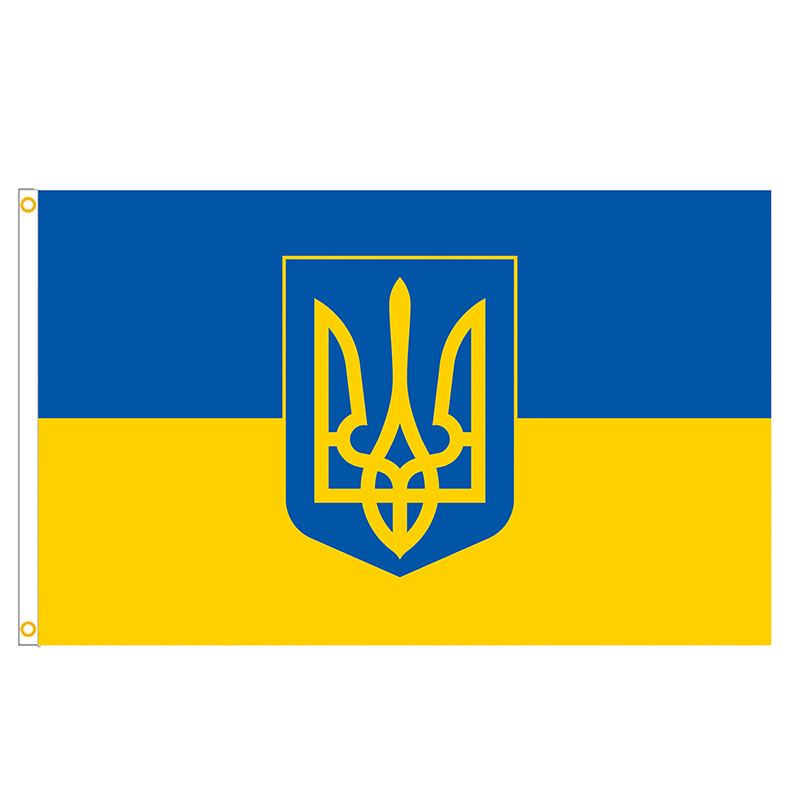 xvggdg   Ukraine National flag 90X150cm Hanging Polyester Blue Yellow UA UKR Ukrainian National Flags For Decoration