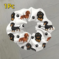 Charming Dachshund Print Hair Bands - High Elasticity & No - Slip Design (1Pc Dachshund)