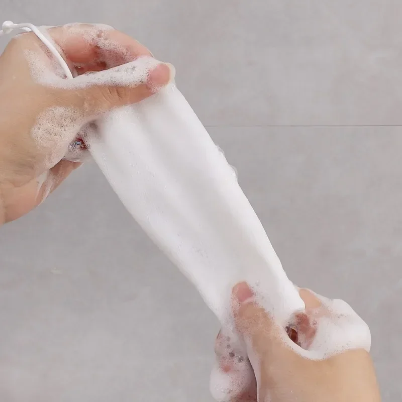 10/1Pcs Nylon Soap Bubble Mesh Bags Hangable Shower Gel Saver Pouch Facial Cleanser Body Bath Foaming Scrubbers Cleaning Tools 6