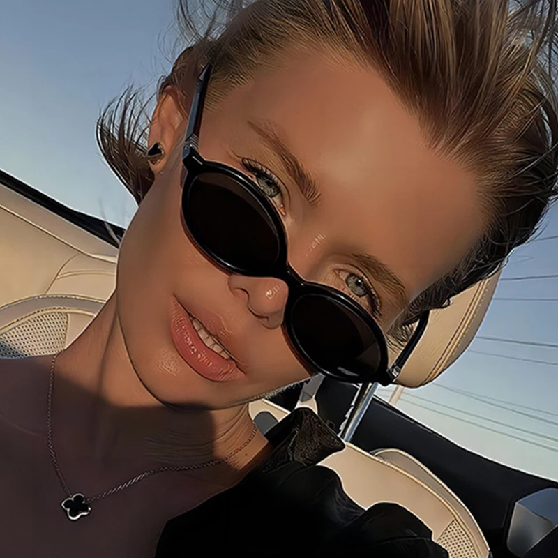 Small Oval Sunglasses – Vintage UV400 Luxury Shades for Women and Men 2025 Safety Accessories Sunglasses
