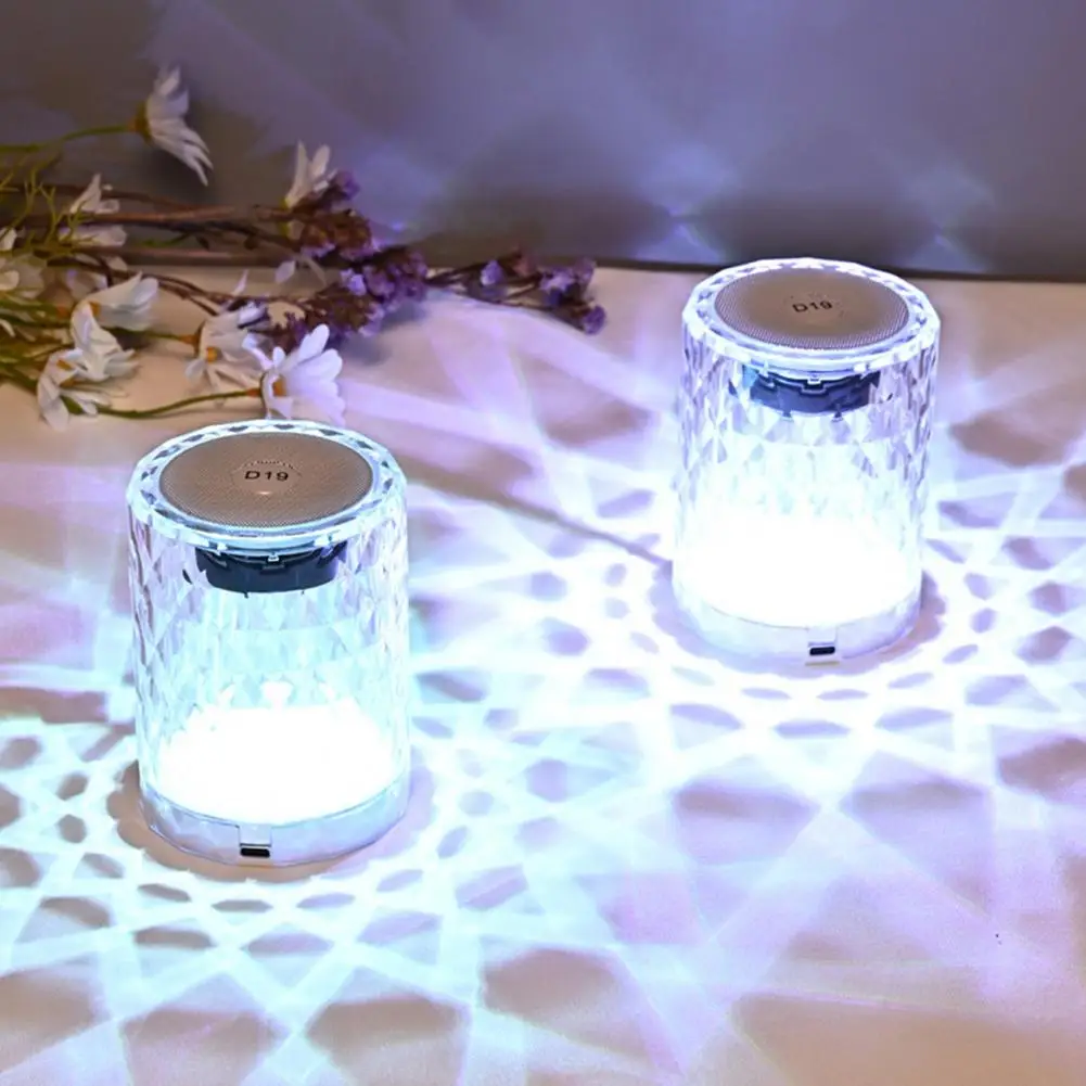 

Speaker Great Bass Colorful LED RGB Light Bluetooth-compatible 5.0 Bass Wireless Speaker for Outdoor