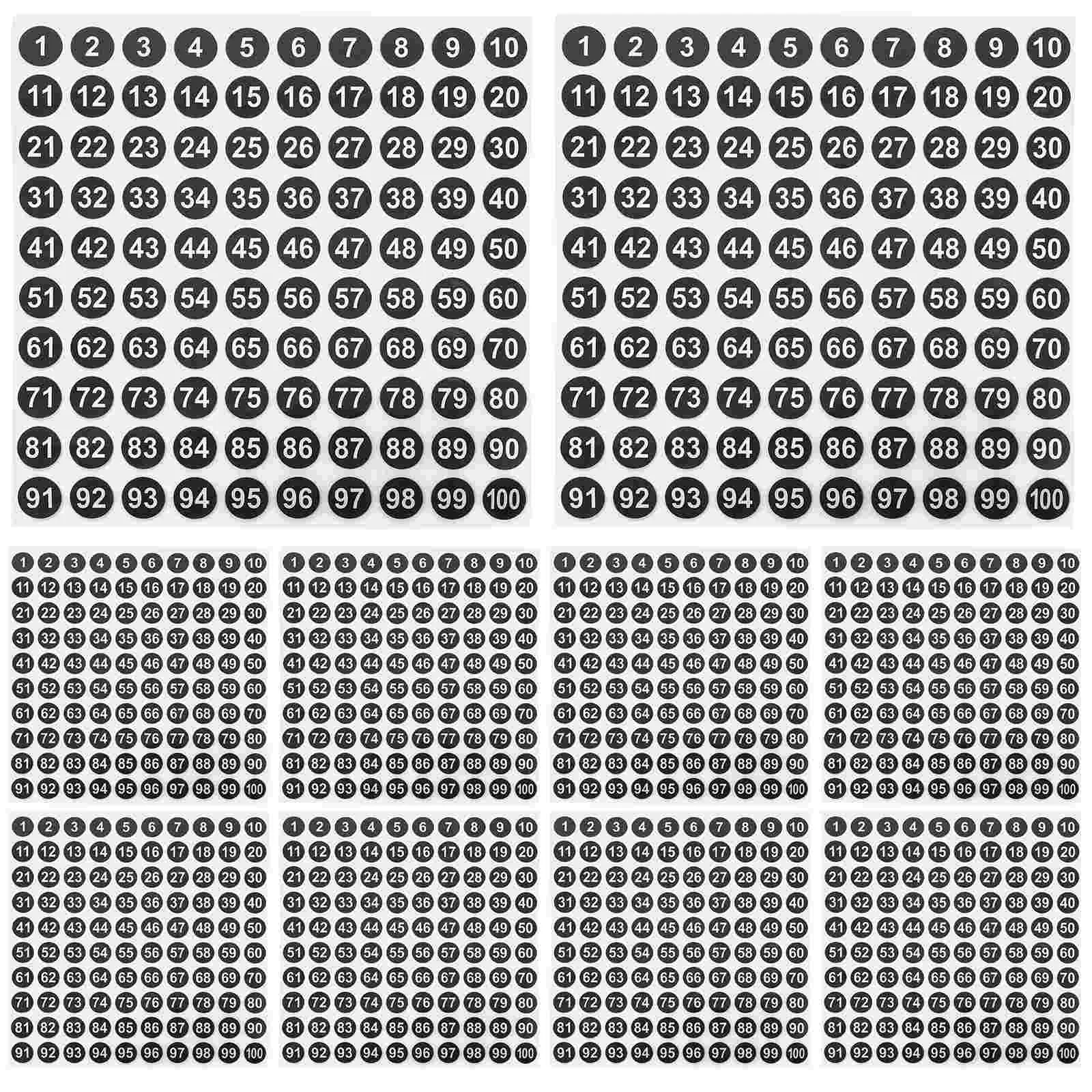 

Round Number Stickers Identification Labels Sign Small Marking Numbers for Organizing Classification