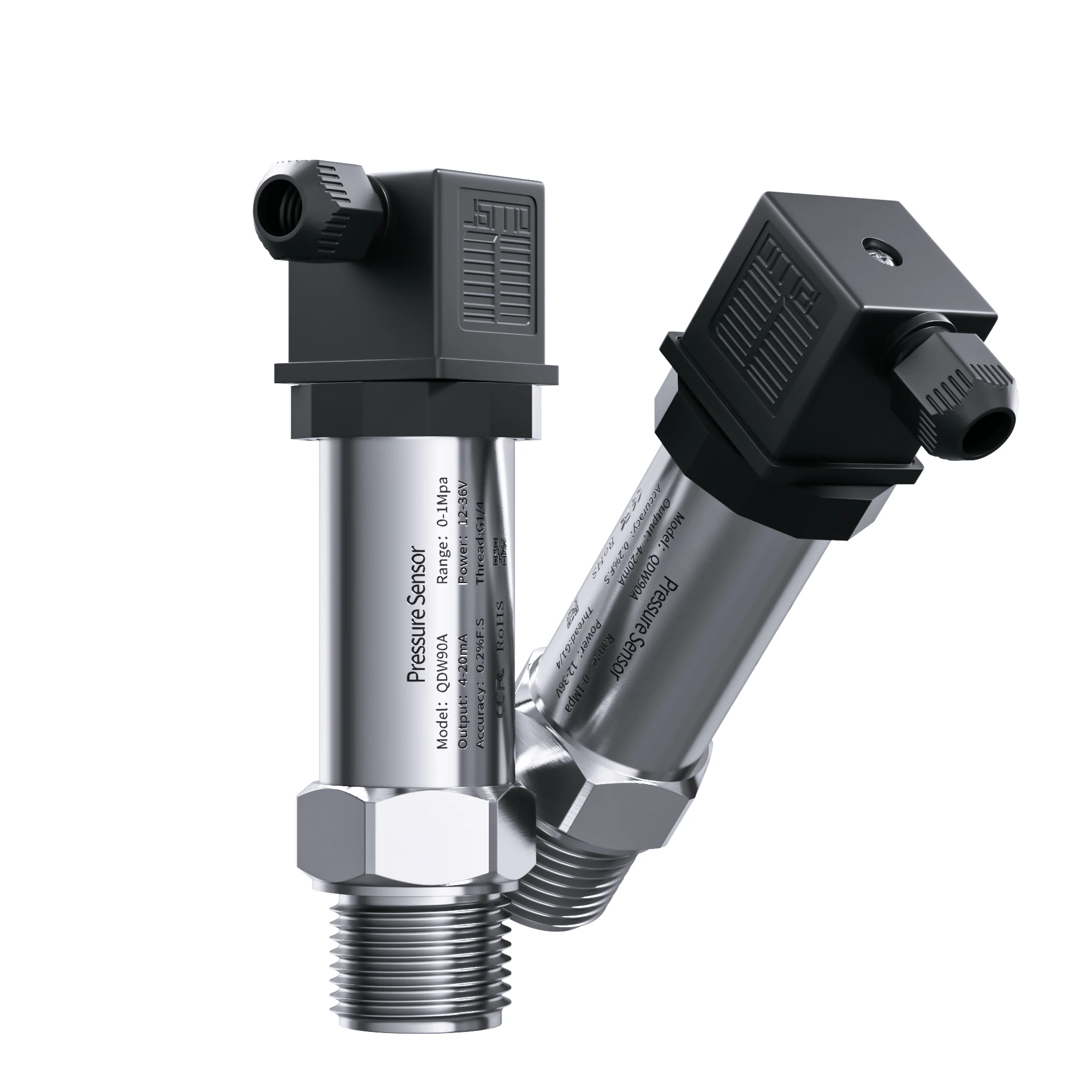 NPT1/4 Pressure Sensor Transmitter 4-20mA Hersman 0-1000bar 200bar -1bar 1bar Smart Hydraulic Pressure Transducer Gauge 0-5V pressure sensor