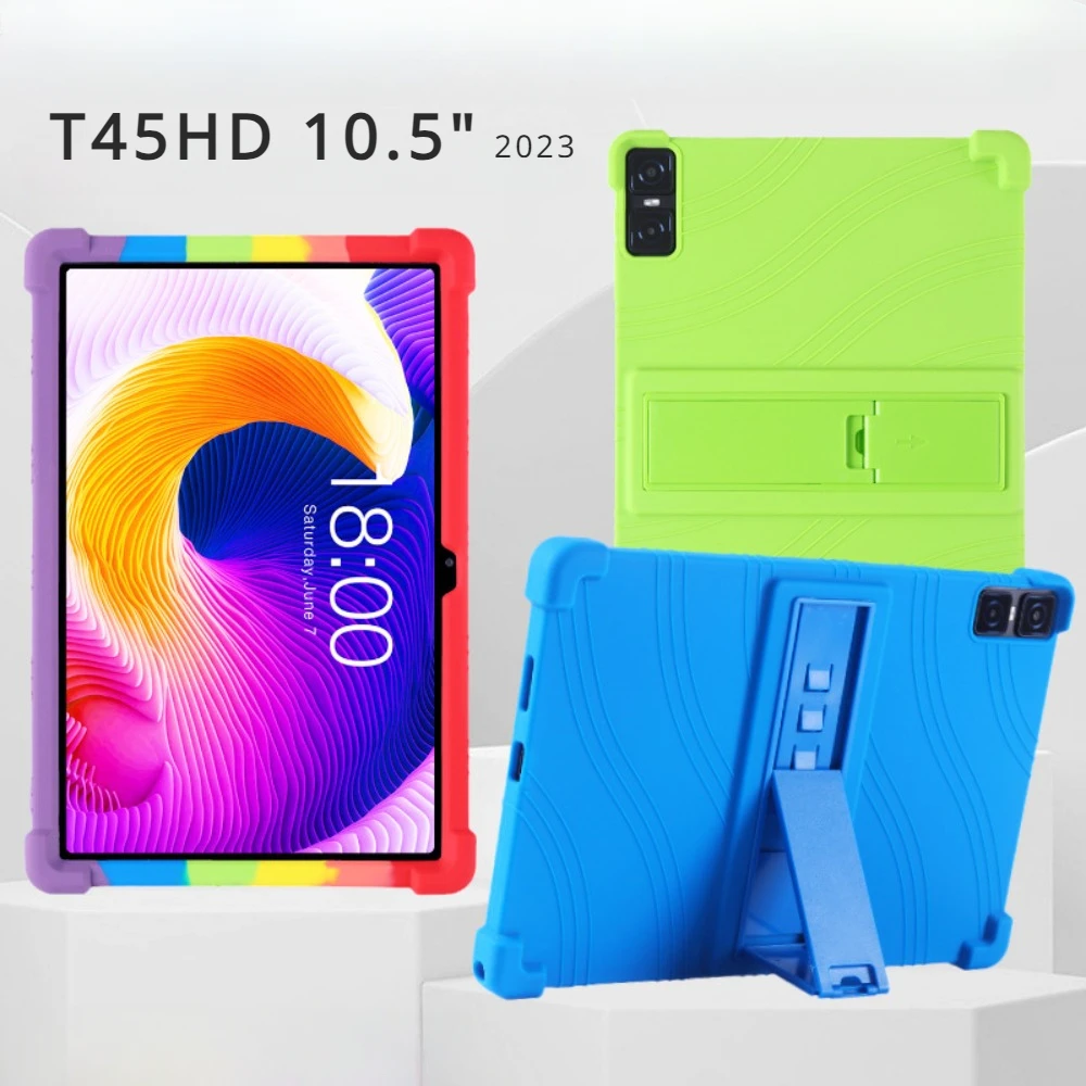 Cases for Teclast T45HD Tablet Case Soft Silicon Stand Protective Shell for Teclast T45HD 10.5 2023 Full Body Protect case for teclast m30pro tablet stand cover case for teclast m30 10 1 inch tablet pc protective cover