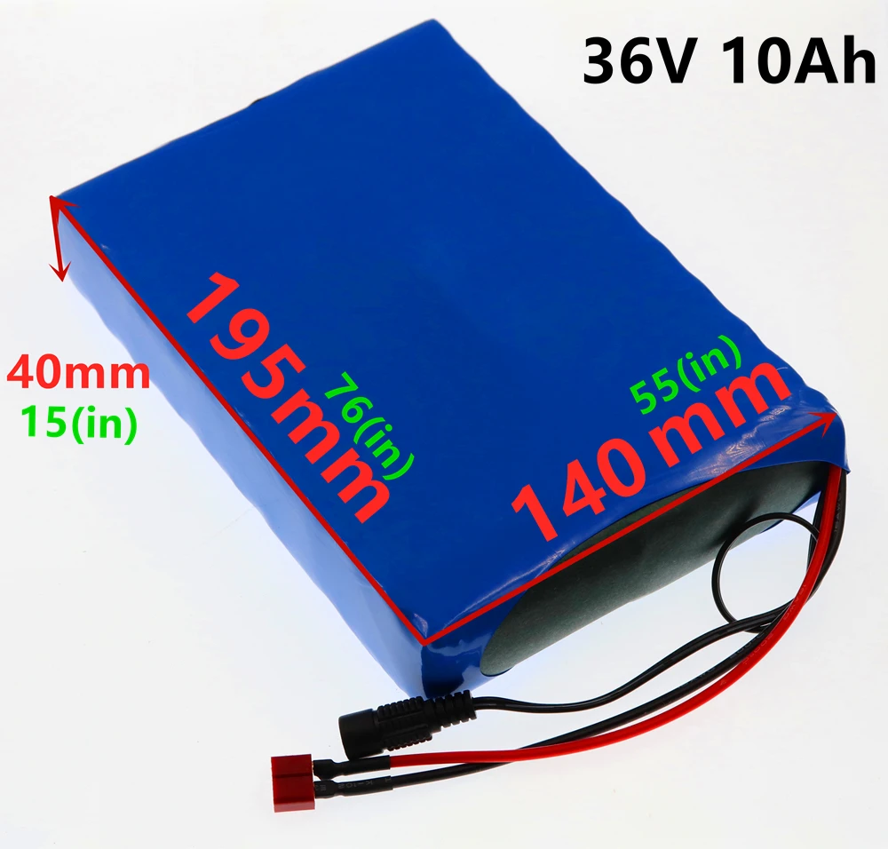 

2022 new 36V 10Ah 10S4P 450watt 18650 lithium Li-ion battery For 20A BMS e-bike wheelchair golf cart hoverboard battery