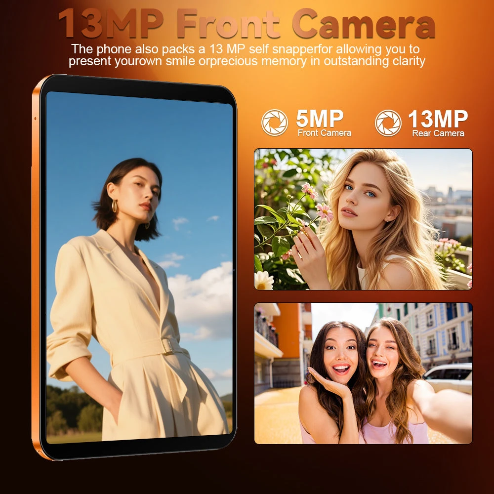 KOOMDIGI 10.1 Inch Android 13 Tablet 24GB RAM 128GB ROM MTK6763 Octa Core 4G LTE 5G WiFi IPS 800x1280 HD Display 5000mAh Dual Camera