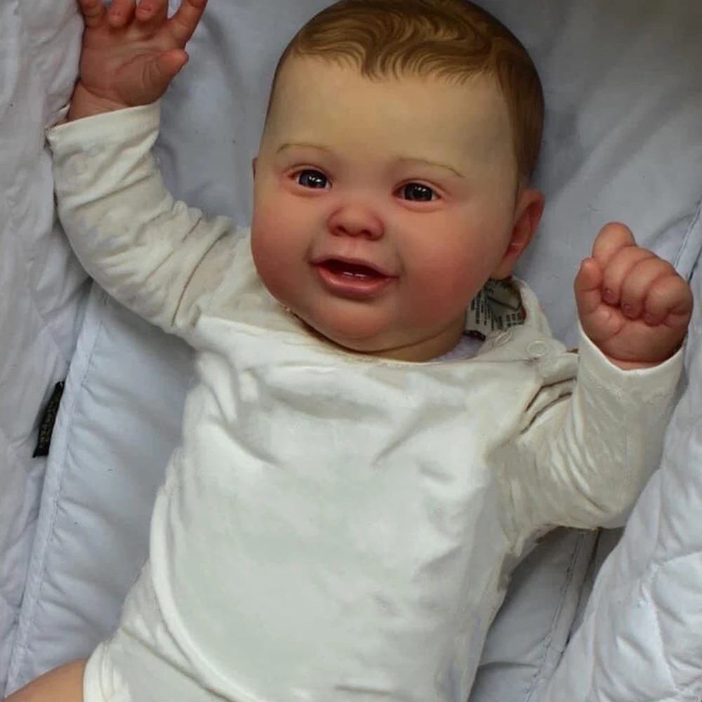 

24inch Already Painted Reborn Baby Doll Kodi Bear Same As Picture Lifelike Soft Touch 3D Skin Painted Hair Visible Veins