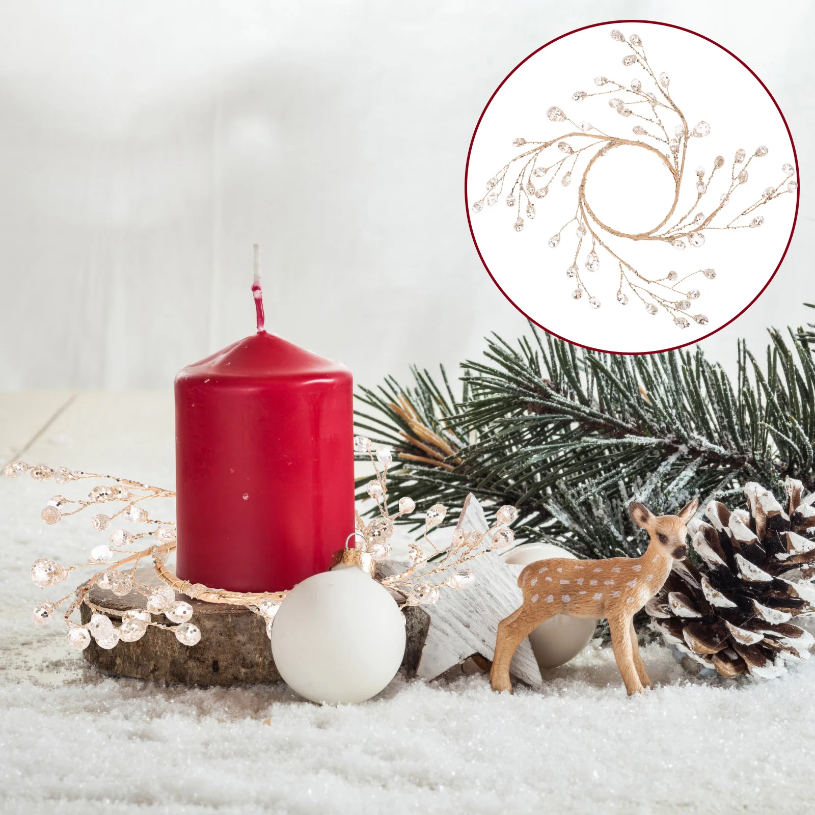 

Christmas Decorations Fake Berry Branches For Xmas Artificial Berry Stems Christmas Acrylic Beads Picks