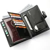 Short Men Wallets Casual Male Purses Zipper Card Bag Coin Bag Small Passport Cover Men's Purse Carteira Masculina Billetera 3
