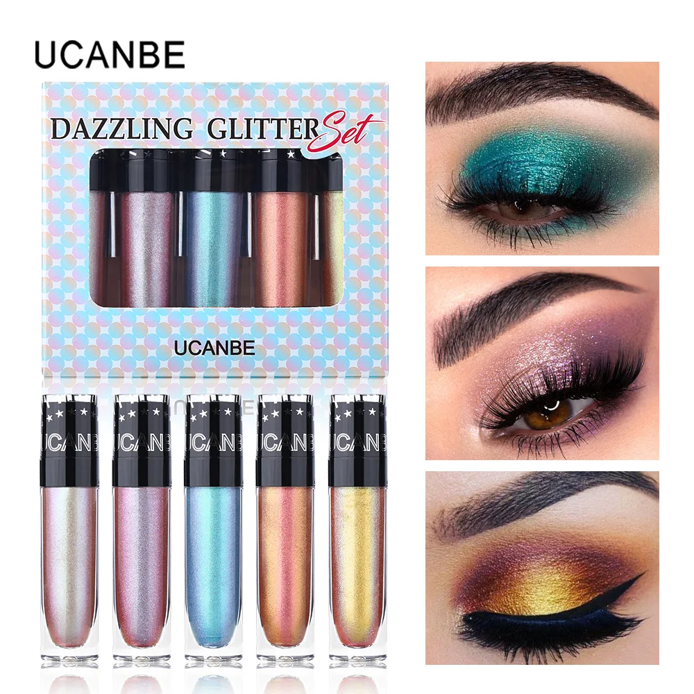 Жидкие тени для век Ucanbe 5 шт./лот блестящие стойкие многоцветные Duochrome Косметика