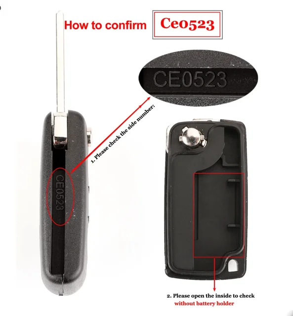 คีย์ที่ดีที่สุด 2/3 ปุ่ม CE0523 ดัดแปลงคีย์สําหรับ Citroen C2 C4 C5 Berlingo Xsara Picasso สําหรับ Peugeot 306 407 807 Partner VA2/HU83 6