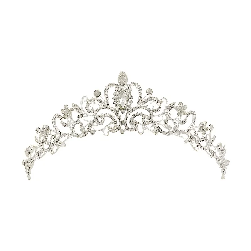 Hochzeit Haar Tiara Kristall Braut Tiara Krone mit Kamm Strass Abschluss ball Diadem Diademe und Kronen Braut Hochzeit Haarschmuck – Detail 1