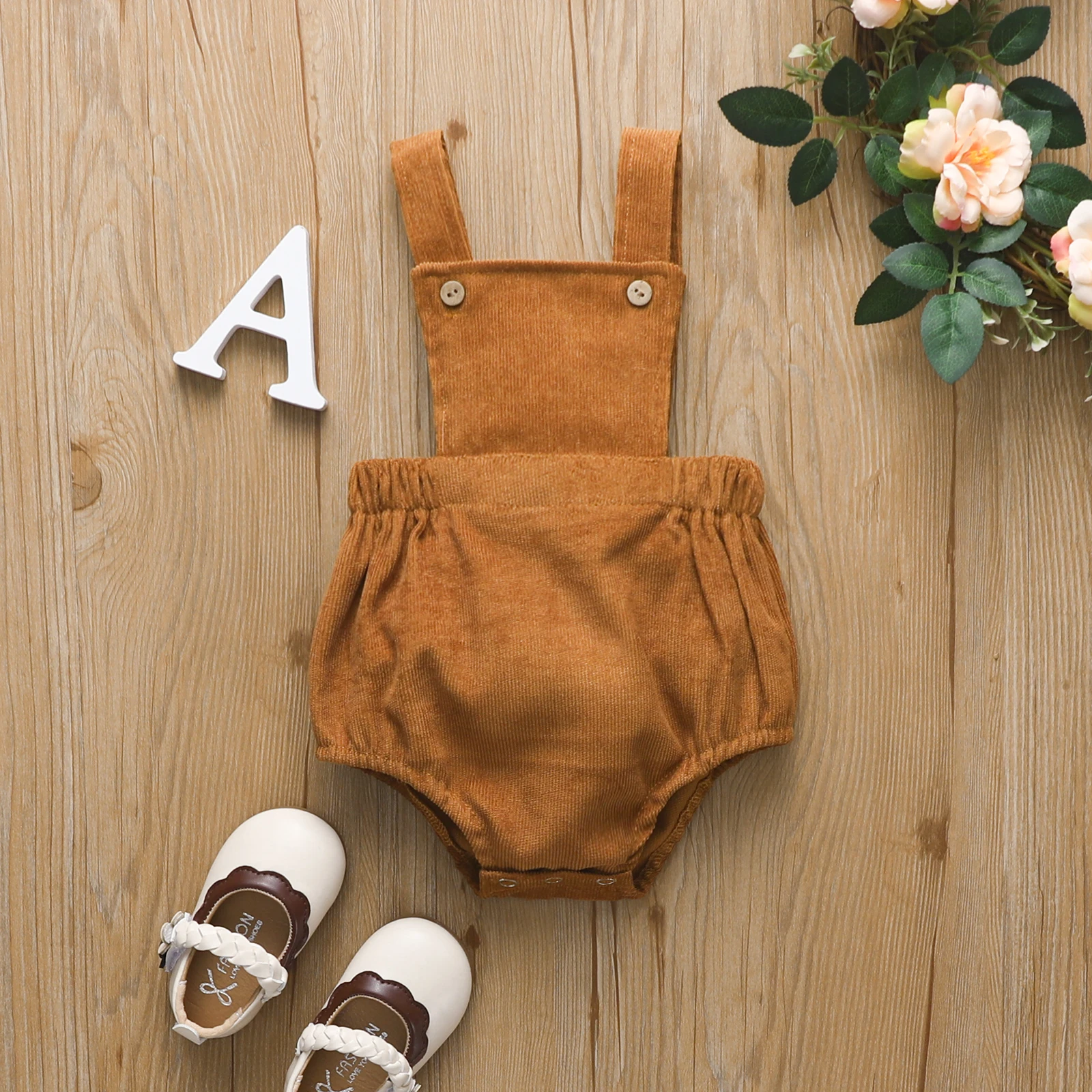 Summer Solid Infant Baby Boys Girls Bodysuit Sling Sleeveless Snap Jumpsuit Strap Clothes Citgeett baby romper