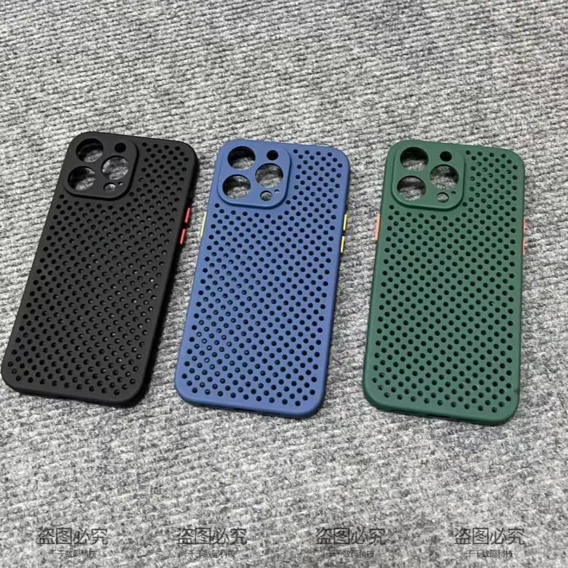 Summer Ventilated TPU Soft Shell Protective Phone Case - Mesh Breathable Design