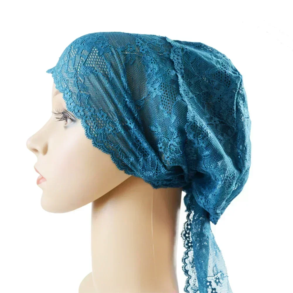 Women Muslim Inner Cap Arab Lace Hijab Underscarf Islamic Headwear Turban Bonnet Hat Bandage Caps Underscarf Hair Loss Covers muslim headwear