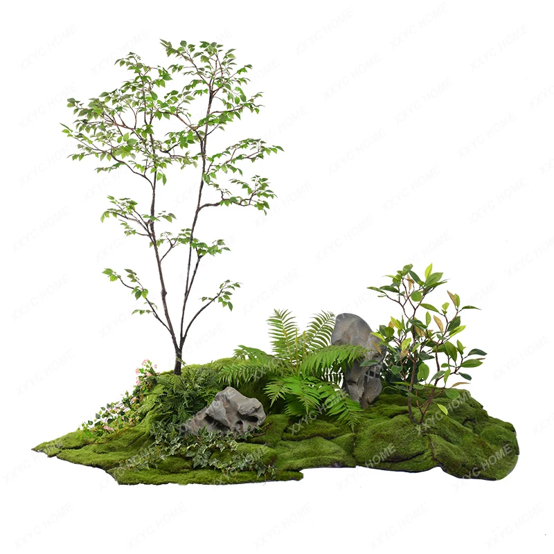 

Artificial Green Plant Landscape Indoor Large Floor Handmade Landscape Bionic Plant Window Corner Scene under Stairs