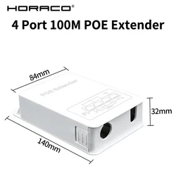 HORACO Outdoor Rainproof 4 - Port POE Extender with VLAN Support, 30W Power Output (POE013 - FS)